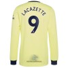 Officiële Voetbalshirt Arsenal Alexandre Lacazette 9 Uit 2021-22 Lange Mouw - Heren